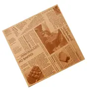 200pcs Grease-proof Paper Waterproof Non-stick Exquisite Newspaper Print Tray Basket Liners Baking Accessories