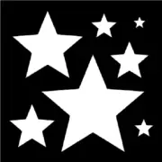 STARS (7) Large Multi-size Stencil Template Airbrush Paint 8" X 8"