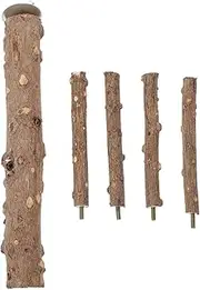 Happyyami Natural Bird Perch Stand Bite Resistant Parrot Perch for Cockatiel Birds Easy to Install High Long for Exercise and Play