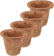 MOBUTOFU 4pcs Coconut Fiber Nursery Pots for Seedlings Mini Planters for Flowers Vegetables Succulents for Home Gardening Patio Use