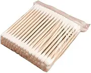 100 Pcs Cotton Swabs with Handle Extra Long Wood