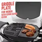 BBQ HALF GRIDDLE PLATE for Weber FAMILY Q320, Q3000, Q3100, Q3200 Series
