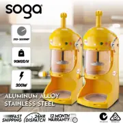SOGA 2X 300W Commercial Ice Shaver Crusher Machine Automatic Snow Cone Maker