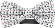 [KAWAMOUSE] Adjustable Pre-tied bow tie for toddler Boys (Aquarium Colorful Fish Pattern) Elegant Cute Bowties for Dogs Cats Pets, Multicolor