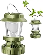 Solar Camping Lights - Solar Camping Lantern - USB Charging Work Lamp with Fan | Foldable LED Light for Garden, RV, Backyard, Hiking, Tent Emergencies, Outdoor, Landscaping, Power Outage