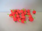 24 1" FISHING BOBBERS Small Round Floats Weighted Foam Snap on Float Choice