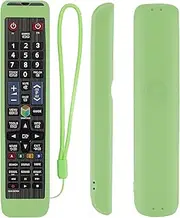 Protective Silicone Remote Case for Samsung Smart TV Remote Control, for Samsung LCD LED QLED SUHD UHD HDTV 3D Smart TVs Shockproof Washable Skin-Friendly Remote Cover(Glow in Dark Green)