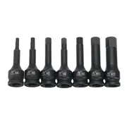 7Pcs 3/8 Inch Metric Hex Driver Impact Socket Bit Set