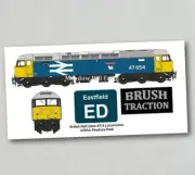 British Rail Class 47 Fridge Magnet 47654 Large Logo BR Blue Diesel Locomotive