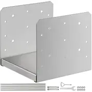 Adjustable Stainless Steel Post Base for 8" x 8" Posts with Complete Accessories