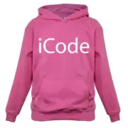 iCode - Kids Childrens Hoodie Coding Coder Geek Developer Programmer Code