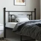 Metal King Single Headboard Black 107cm Stylish Design Bedroom Furniture