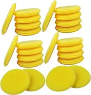 Anneome 24pcs Car Waxing Applicator Pads Round Cleaning Sponges for Polishing Waxing Durable High Absorption Car Buffing Tools Furniture Interiors