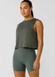 [Lorna Jane] Zippora Tank Top in Green, Size - XL XL Agave Green