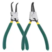 Snap Ring Pliers Set, 2pcs 7Inch Internal/External Circlip Pliers with Bent Jaw