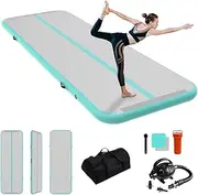 KAPEICamper Gymnastics Training Mats - 300CM/400CM Inflatable Gymnastics Mats Tumble Track have 10 CM Thickness Air Mats,Gymnastics Training/Home&Outdoor Use
