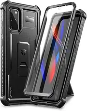 Dexnor for Samsung S20 Plus Case, [Built in Screen Protector and Kickstand] Heavy Duty Military Grade Protection Shockproof Protective Cover for Samsung S20 Plus - Black