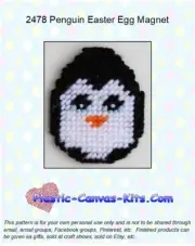 Penguin Easter Egg Magnet-Plastic Canvas Pattern/Kit