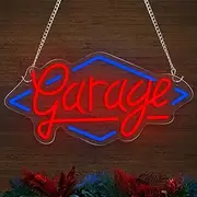 Hanging Art Neon Signs Garage LED Neon Sign USB Powered Dimmer Switch Wall Decor Night Light For Garage Parking Lot Car Repair Shop
