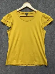 Ann Taylor Factory Women's Short Sleeve Top Size Small Flutter Cap Sleeve