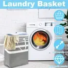 3Pcs Laundry Basket with Handle 75L Canvas Laundry Hamper Foldable Laundry wuGHw