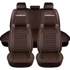 For Toyota Car Seat Cover Full Set Leather 5-Seats Front Rear Protector Cushion