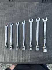 Sears Craftsman USA Nos 7pc Saltus Flex Socket Wrench Set SAE 4255 Incl 11/16” V
