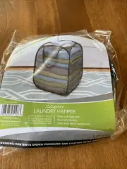 Collapsible - Mesh Popup Laundry Hamper. Portable Durable New