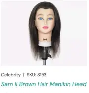 Manikin Head, Celebrity S153 SAM II -brown-