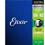 Elixir #19002 Electric Guitar String Optiweb Steel 9-42 Super Light