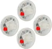 DONFAMDS 4pcs Solar Powered Car Wheel Lights LED Strobe Tire Lamps for Motorcycle Decoration Flash Modes Colors Easy Installation No Wiring Required