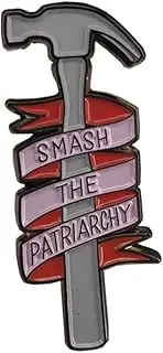 [Ficsowy] Enamel Pins for Women, Feminist Gifts,Smash The Patriarchy Inspirational Jewelry for Women, Lapel Pins for Women's Suit Jacket, Backpack