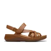 Clarks Women's Cecily Strap Sandal Tan Combi - 26181427, Tan Combi