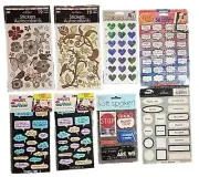 Autocollants Scrapbook Stickers Assorted Captions - LOT ×8 - New Stickopotamus