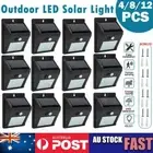 4/8/12 20LED Solar Powered PIR Motion Sensor Light Garden Outdoor Security Light