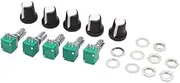 XYWHPGV 5 Set 100K Ohm 6 Terminal Car Audio Rotary Linear Potentiometer White Knob(dfd8b 0b44e be386 ed2f1 26b66 4e557