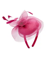 [Morgan & Taylor] Elisa Fascinator Headband in Hot Pink
