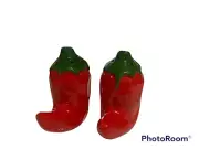 CHILI SALT & PEPPER CERAMIC SHAKERS