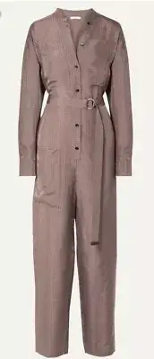 Tibi Walden Plaid Jumpsuit Brown Multi SIZE 10