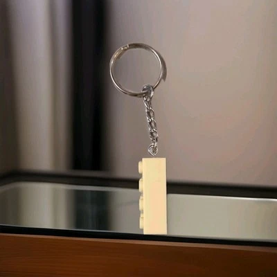 NEW - Lego - Block/Brick Keychain - Dark Grey - Stackable