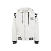 [Off White] Off White-White Off Fleece Varsity Cotton Hoodie-Uomo S STAND