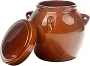 [BESTYASH] Vintage Ceramic Pickle Jar for Honey Tea and Dry Food Storage Stylish Kitchen Decor Compact Design for Easy Organization Capacity for Spices and More