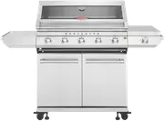 BeefEater Signature 7000 Classic 5B built In BBQ & trolley, S/S with side burn, cast iron plates & grills