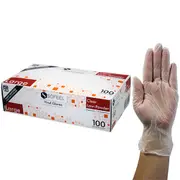 Sofeel Vinyl Powder Free Gloves 5.0g Large Clear 100 Box