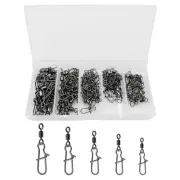 Fishing Barrels Swivels, High Strength Rolling Bearing Snaps Connector Clip