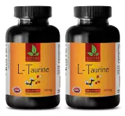 Bcaa Amino Acids Powder - L-TAURINE 500mg - Supplement For Muscle Growth - 2 Bot