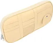 Anneome Visor Organizer Pouch Durable PU Storage Case for Cards Sunglasses and Documents Stylish Auto Visor Storage Bag for Clutter Interior