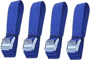 ULTECHNOVO 10 Pcs Cargo Straps Van Straps Rack Weight Straps Winch Cable Clamp Ratchet Straps Webbing Lashing Heavy Duty Lashing S Hooks Straps Heavy Duty Men Belts Long Luggage Straps Blue