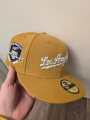 Los Angeles Dodgers Fitted 50TH Anniversary Patch 7 3/8 Hat Club Exclusive