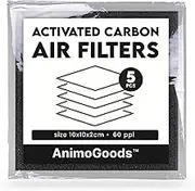 AnimoGoods™ 5 Activated Charcoal Filter Sheets - for Outdoor Dog Poop Trash Can - Indoor Kitchen Compost Bucket and Recycle Bin